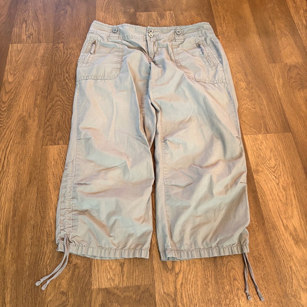 Vintage Y2K Mall Core Style Authentic GAP Jeans Khaki Green Adjustable Capris